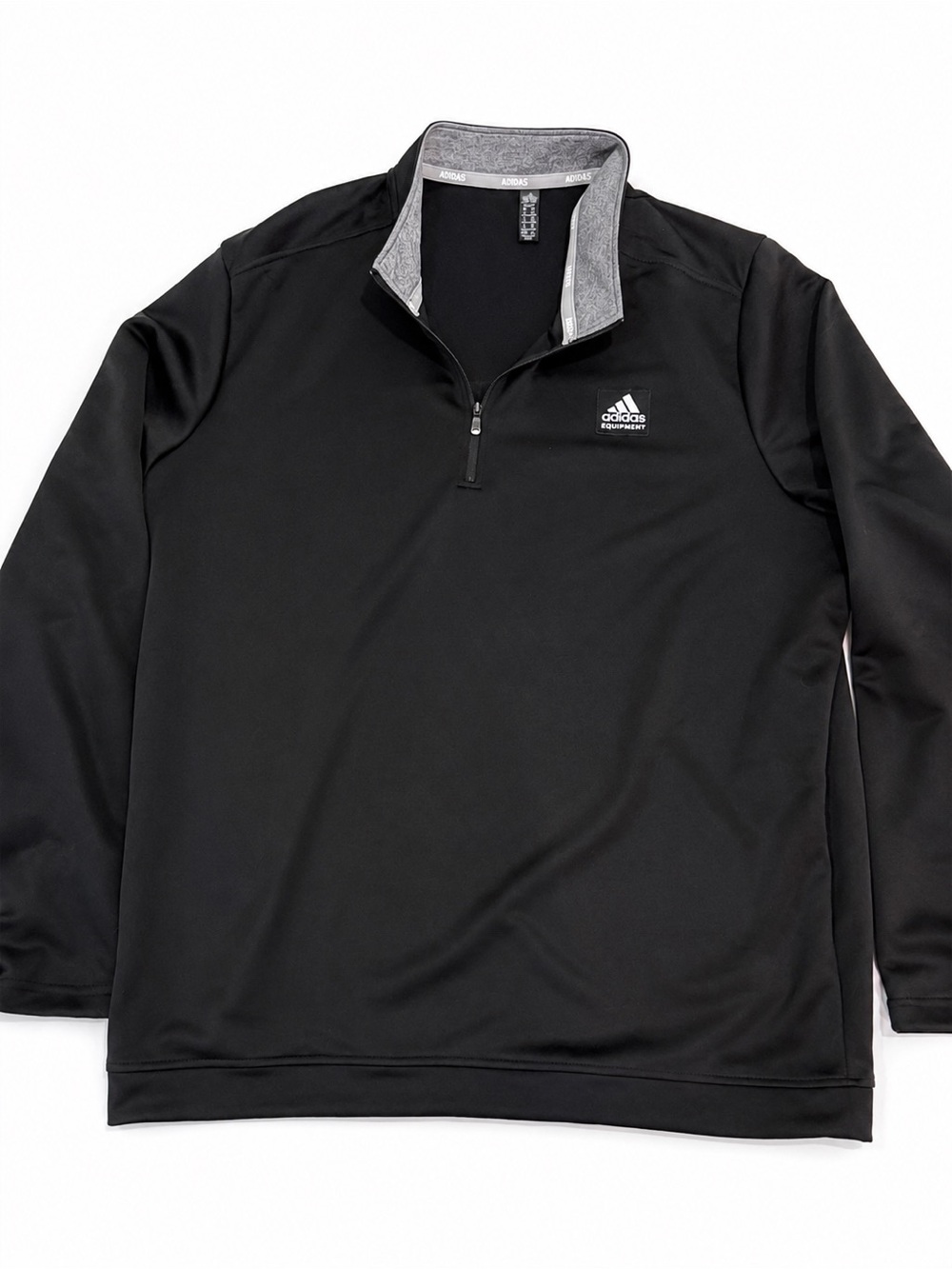 Adidas Golf Equipment Men’s XL Black 1/4 Zip Pullover Long Sleeve Performance